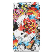 Cool Oriental Japanese Koi Carp Fish Rose Droid RAZR Covers