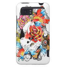 Cool Oriental Japanese Koi Carp Fish Rose HTC Vivid / Raider 4G Case