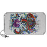 Cool Oriental Water Dragon Lotus Notebook Speakers