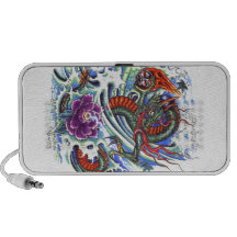 Cool Oriental Water Dragon Lotus Notebook Speakers