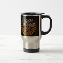 Cool Papa Bear, Brown/Blue/Gold Dad Gift Mugs