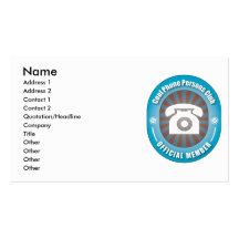 Cool Phone Persons Club Business Card Templates