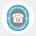 Cool Phone Persons Club Round Sticker