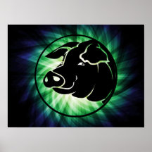 Cool Pig Head Poster