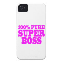 Cool Pink Gifts for Bosses : 100% Pure Super Boss iPhone 4 Cover