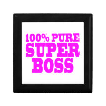 Cool Pink Gifts for Bosses : 100% Pure Super Boss Keepsake Box