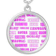 Cool Pink Modern Design 4 Grandmothers  Positives Jewelry