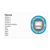 Cool Publishers Club Business Card Templates
