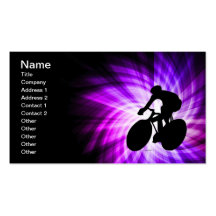 Cool Purple Cycling Business Cards