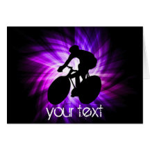 Cool Purple Cycling Greeting Cards