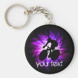 Cool Purple Cycling Keychains