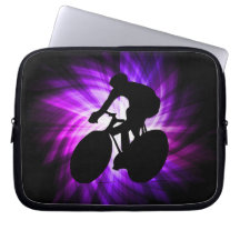 Cool Purple Cycling Laptop Computer Sleeves