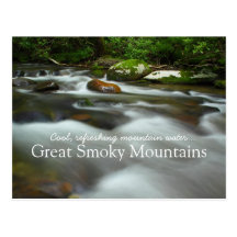 Cool refreshing mountain water - Great Smoky Mtns Post Card