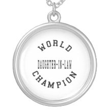 Cool Retro World Champion Daughter in Law Pendants