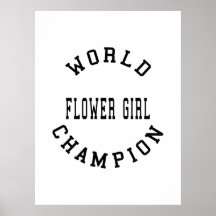 Cool Retro World Champion Flower Girl Poster