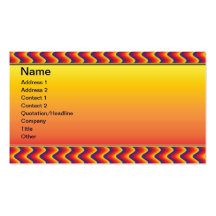 Cool Retro Zigzags Business Card