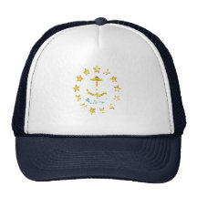 Cool Rhode Islander flag design Trucker Hat