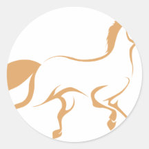 Cool Running Horse Logo Shirt Sticker