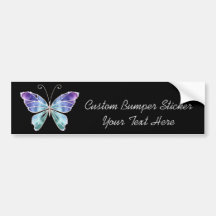 Cool Shades Rainbow Wings Butterfly Bumper Sticker
