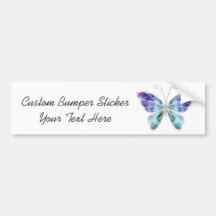 Cool Shades Rainbow Wings Butterfly Bumper Stickers
