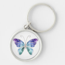 Cool Shades Rainbow Wings Butterfly Keychain