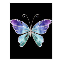 Cool Shades Rainbow Wings Butterfly Postcards
