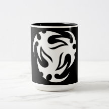 Cool Simple Elegant Classic Black White Tribal Mug
