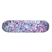 Cool skateboard with crazy monster graphics