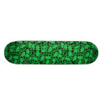 cool skull waves green skate boards
