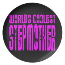 Cool Stepmoms : Pink Worlds Coolest Stepmother Party Plates
