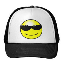 Cool Sunglasses Yellow Smiley Face Hat