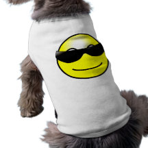 Cool Sunglasses Yellow Smiley Face Pet Clothing