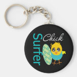 Cool Surfer Chick Key Chains