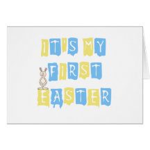 Cool Text 1st Easter (boy) T-shirts and Gifts Greeting Card