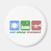Cool trumpet player magnet