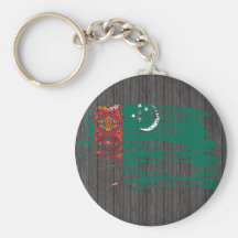 Cool Turkmen flag design Key Chains