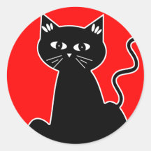 Cool Urban Pussy Cat Cartoon Stickers