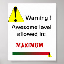 cool warning poster