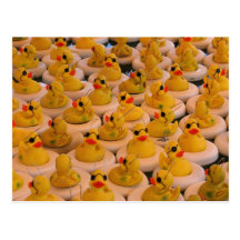 Cool Yellow Rubber Ducks Photo Funny Postcard