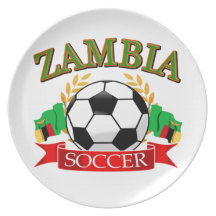 Cool Zambian soccer designs Dinner Plate