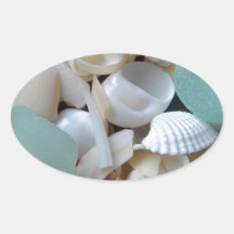 Cooling Glass Oval Stickers