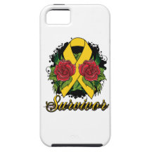 COPD Survivor Rose Grunge Tattoo iPhone 5 Cover
