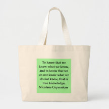 copernicus quote tote bags