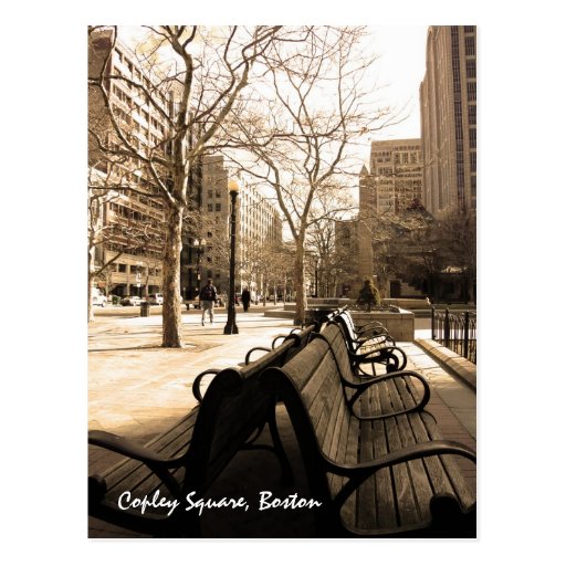 Copley Square Benches Post Card