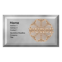 Copper Caduceus Star Nurse Business Card