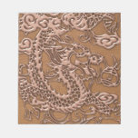 Copper Dragon on Natural Tan Leather Texture notepads