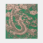 Copper Dragon on Pine Green Leather Texture notepads