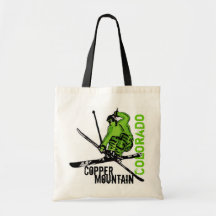 Copper Mountain Colorado green skier bag