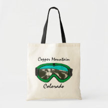 Copper Mountain Colorado green snow goggle bag