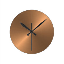 Copper Round Wallclock